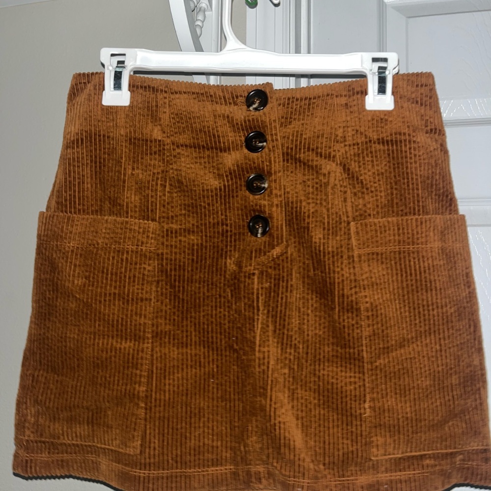 Brown Corduroy Skirt